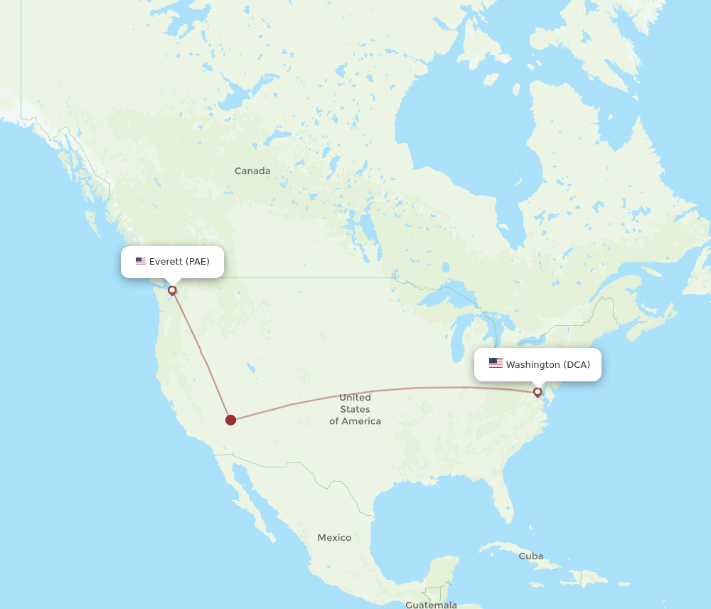 DCA-PAE flight routes