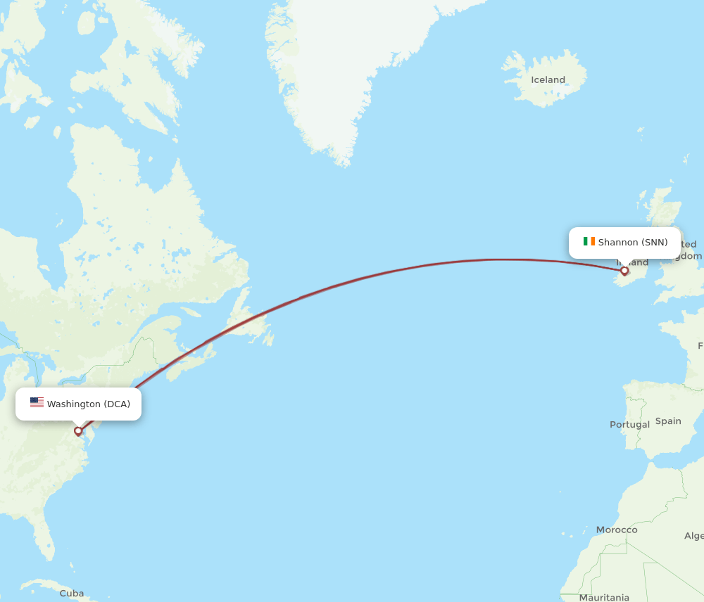 DCA-SNN flight routes