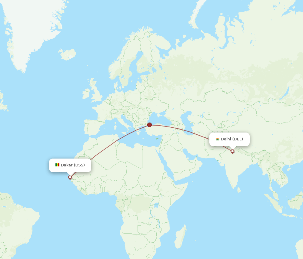 DEL-DSS flight routes