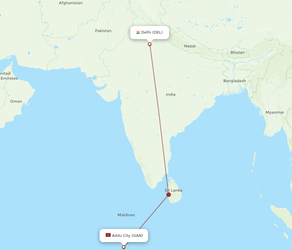 DEL-GAN flight routes
