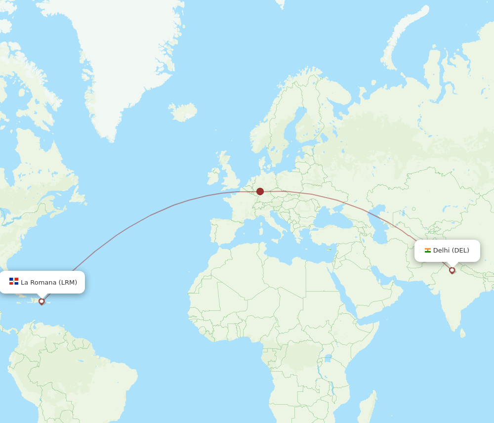 DEL-LRM flight routes