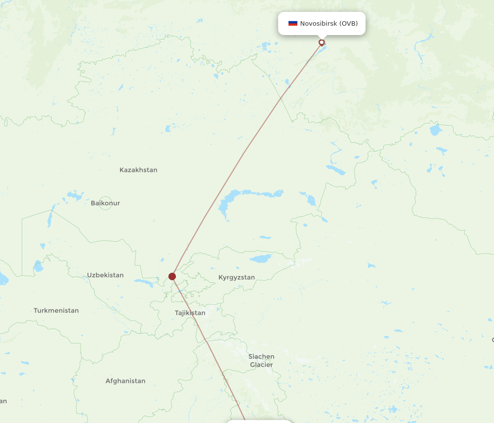 DEL-OVB flight routes