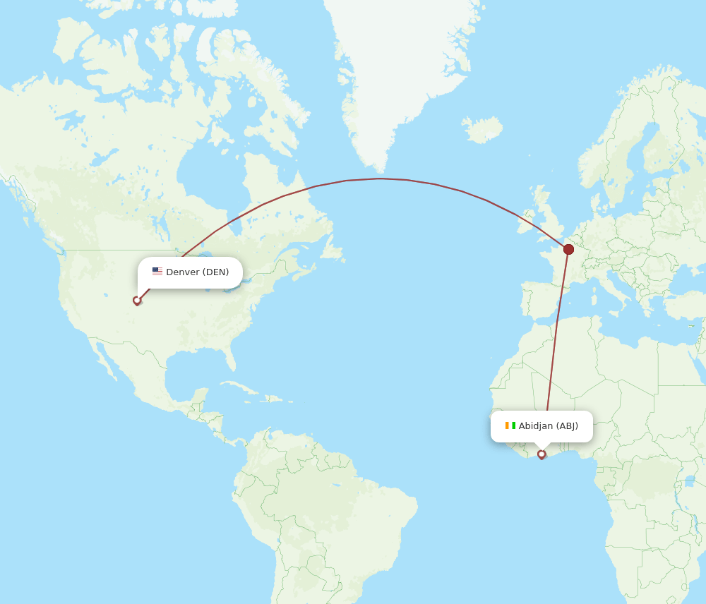 DEN-ABJ flight routes