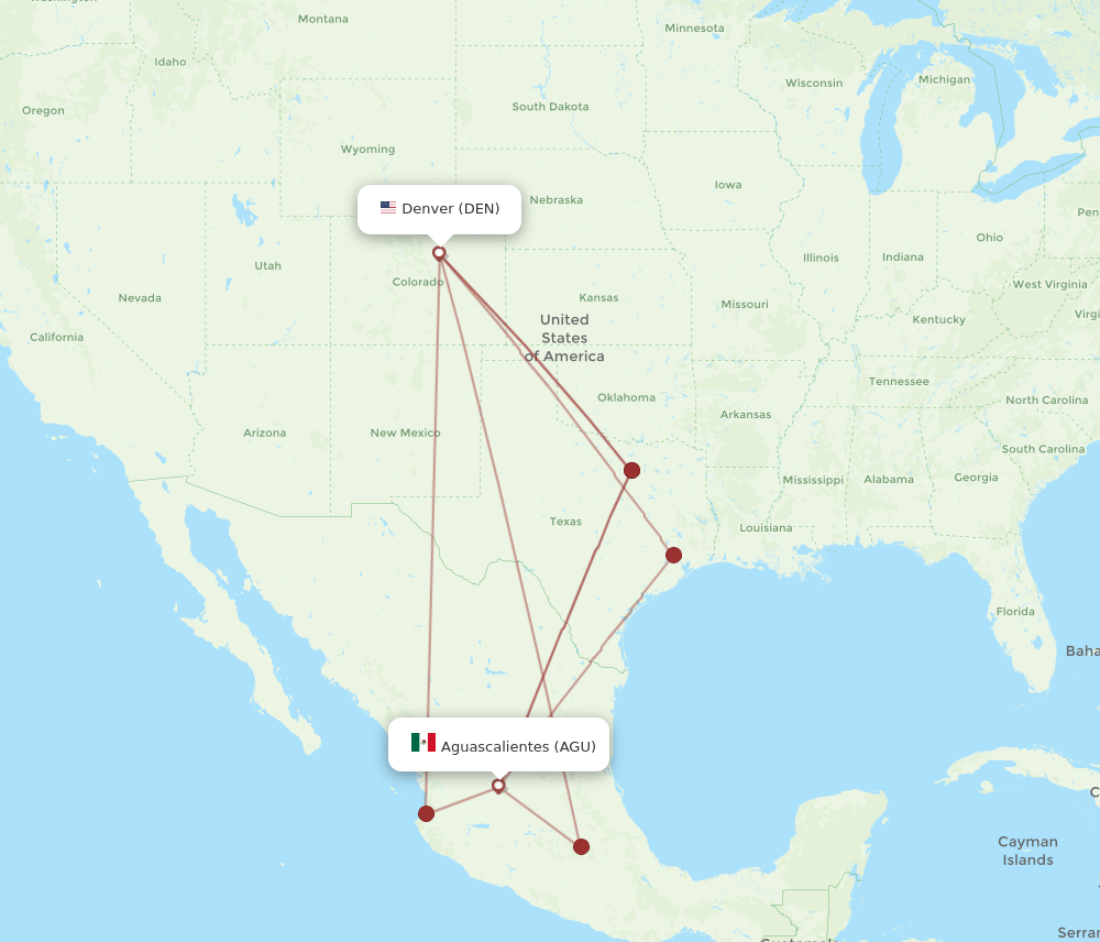 DEN-AGU flight routes