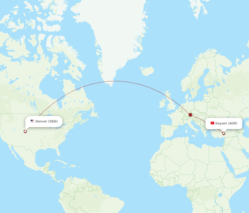 DEN-ASR flight routes