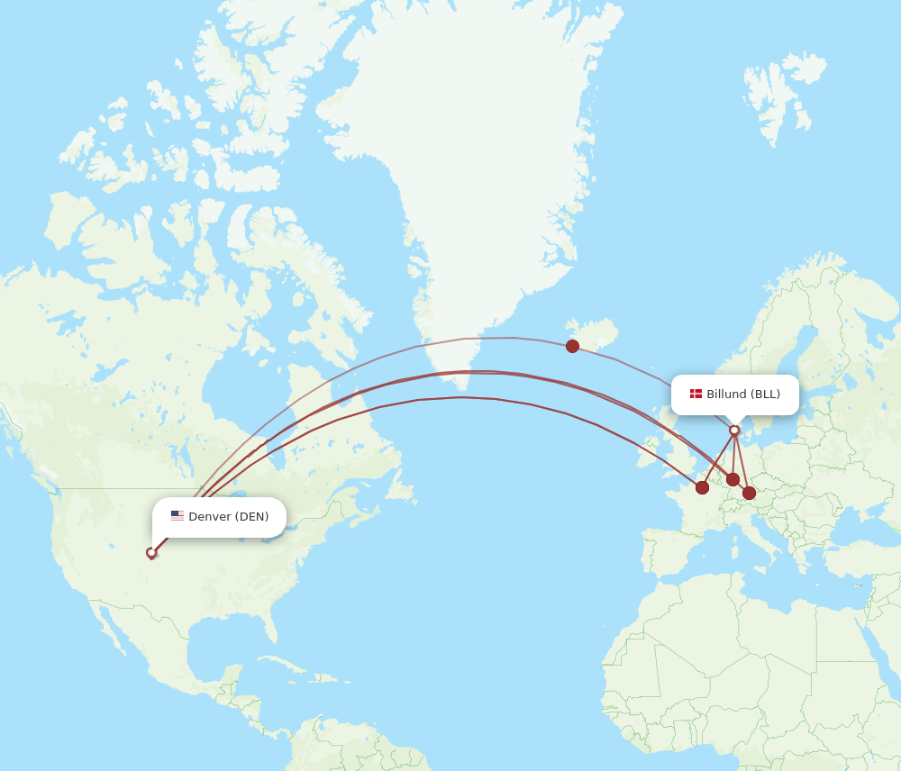 DEN-BLL flight routes