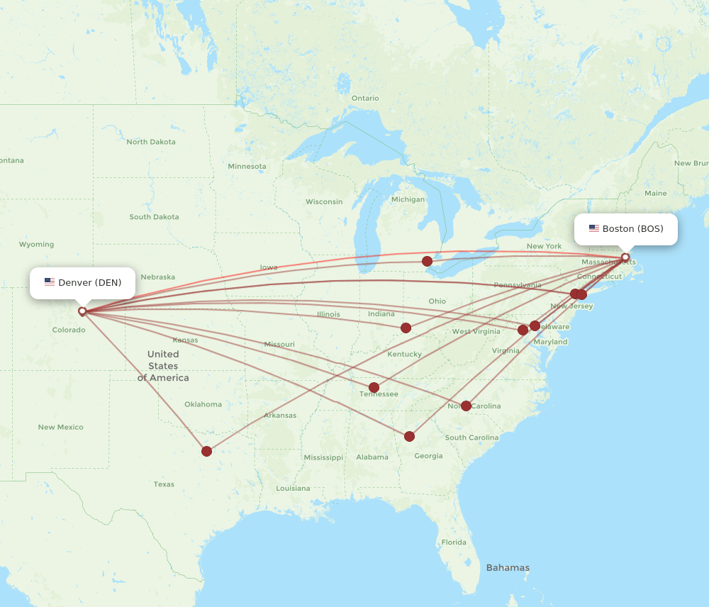 DEN-BOS flight routes