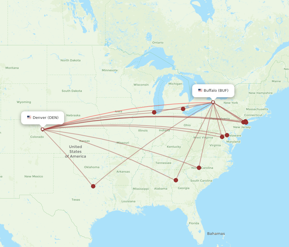DEN-BUF flight routes