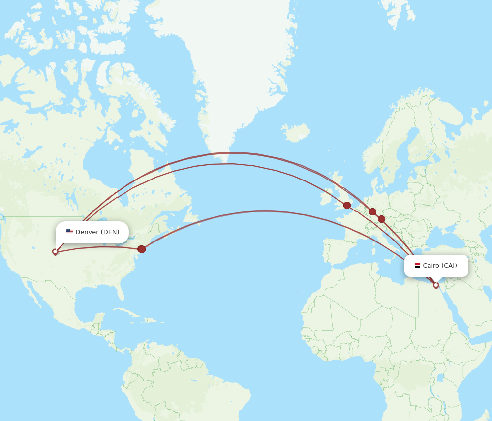 DEN-CAI flight routes