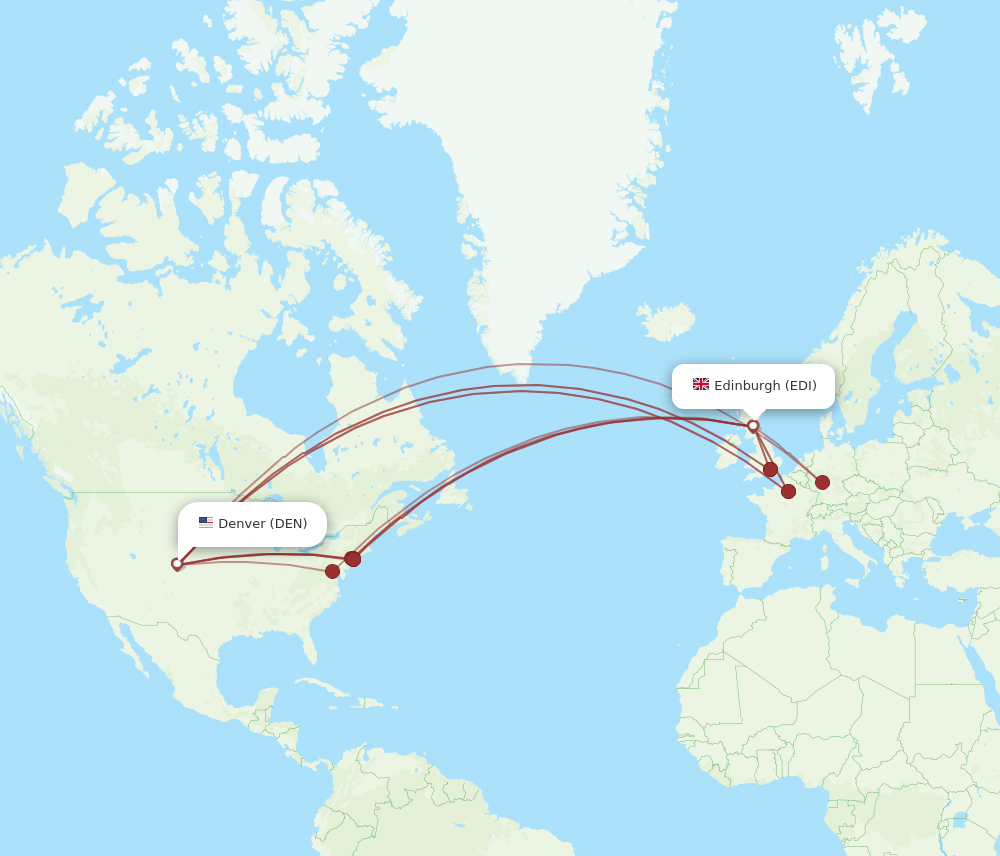 DEN-EDI flight routes
