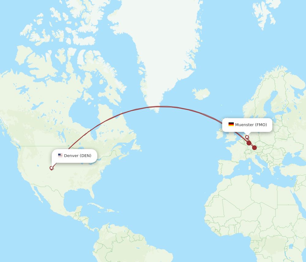 DEN-FMO flight routes
