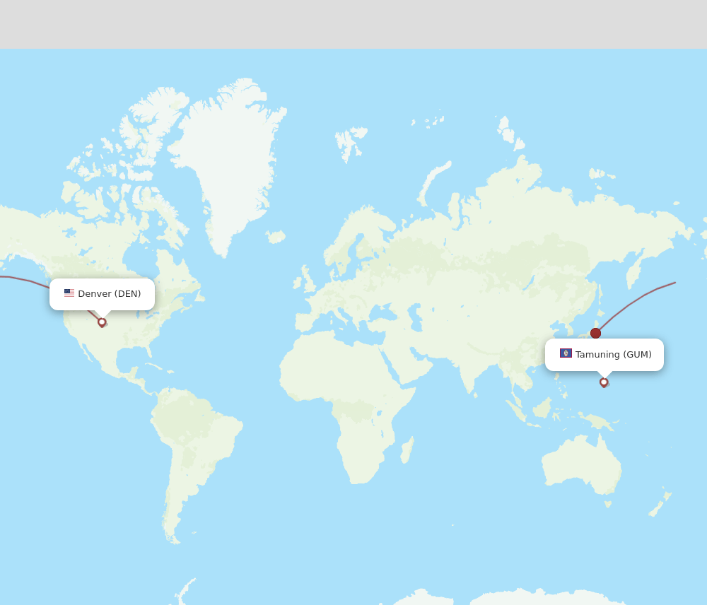 DEN-GUM flight routes