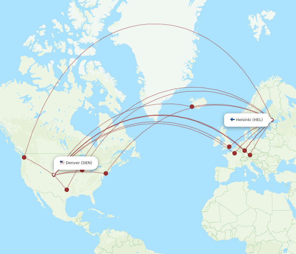 DEN-HEL flight routes