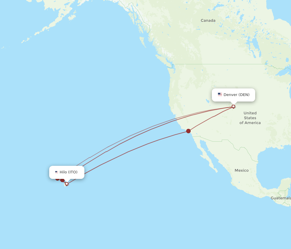 DEN-ITO flight routes