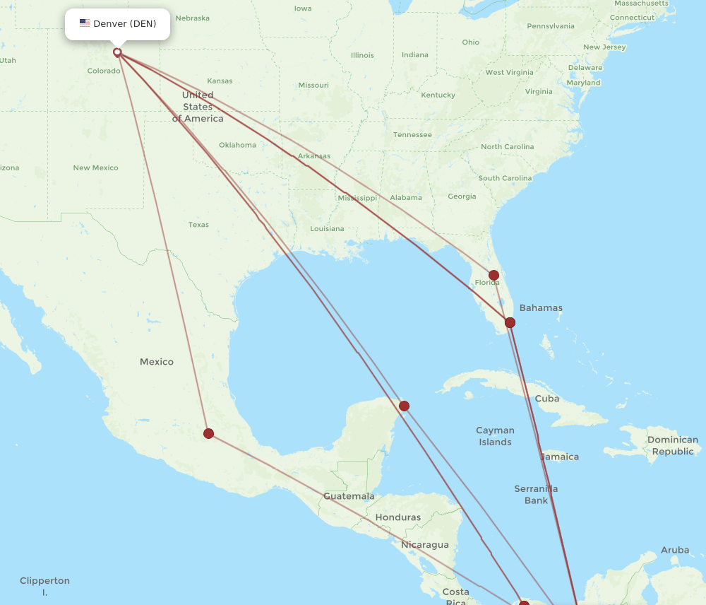 DEN-MDE flight routes