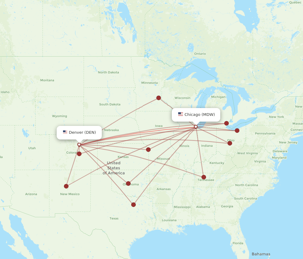 DEN-MDW flight routes