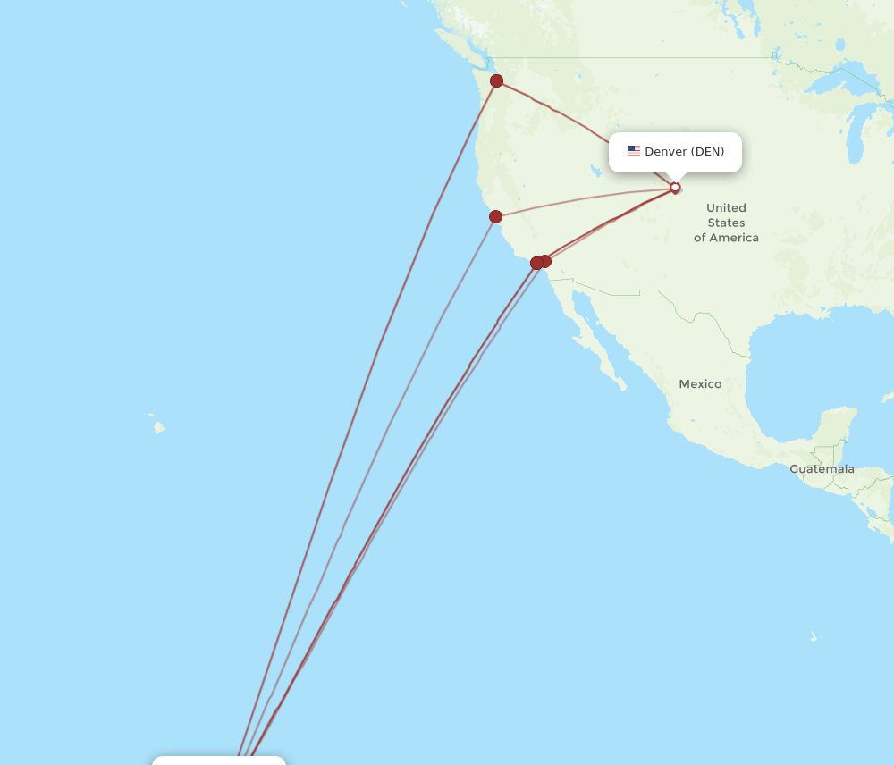 DEN-PPT flight routes