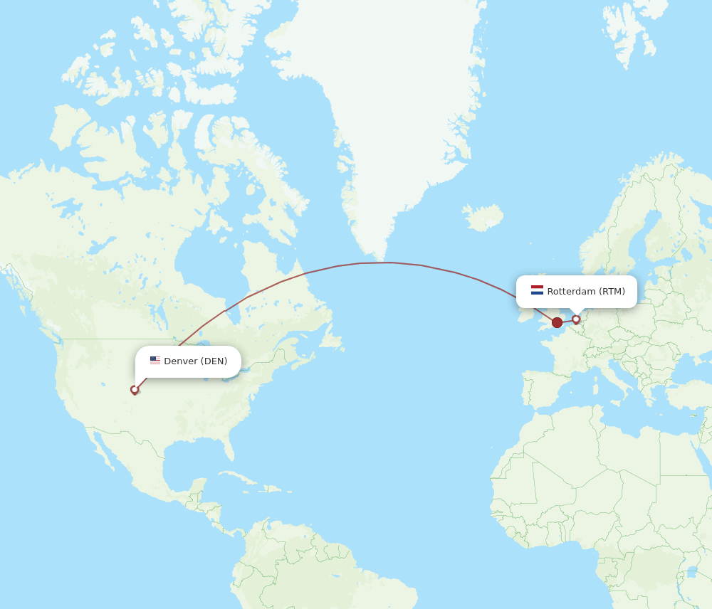 DEN-RTM flight routes