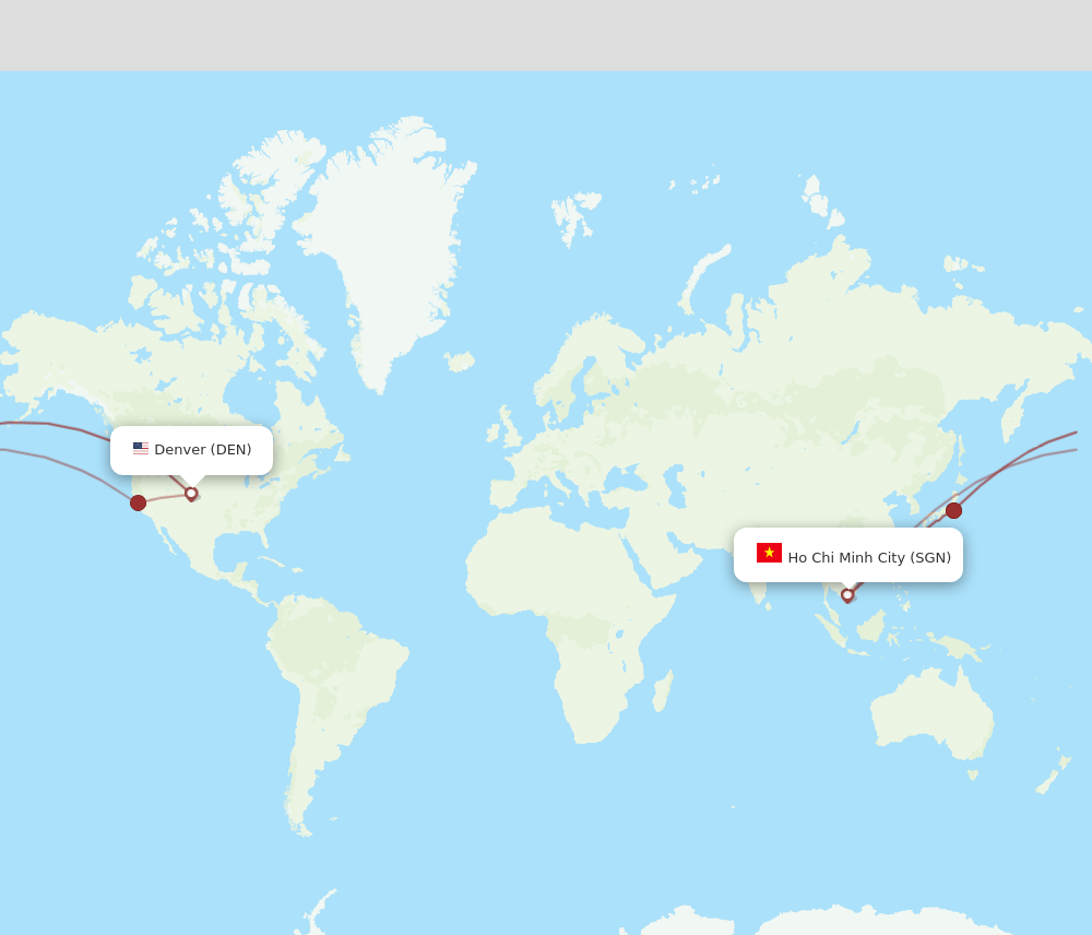 DEN-SGN flight routes