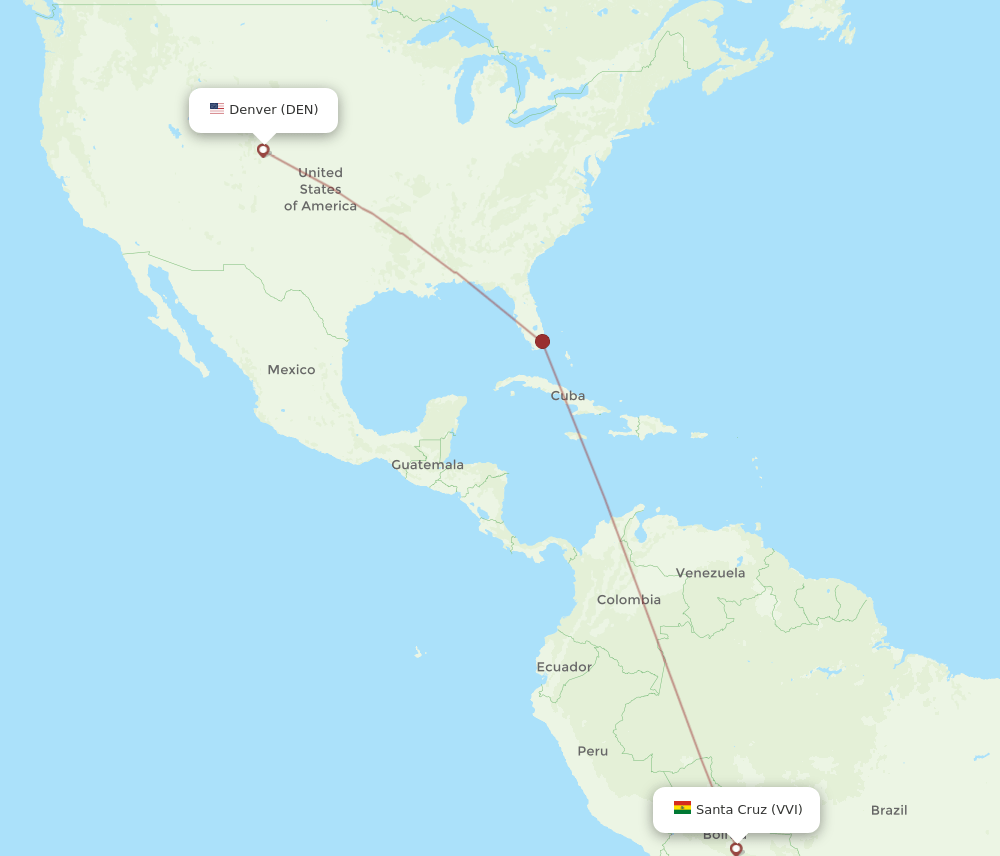 DEN-VVI flight routes