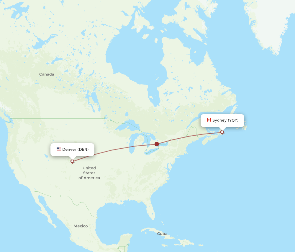DEN-YQY flight routes