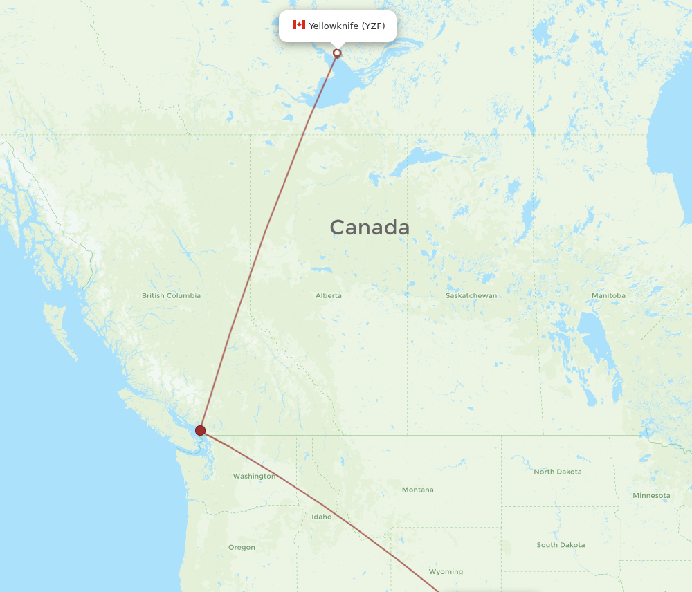 DEN to YZF flights and routes map