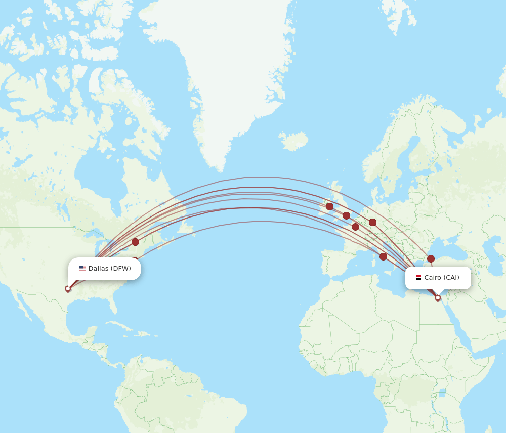 DFW-CAI flight routes