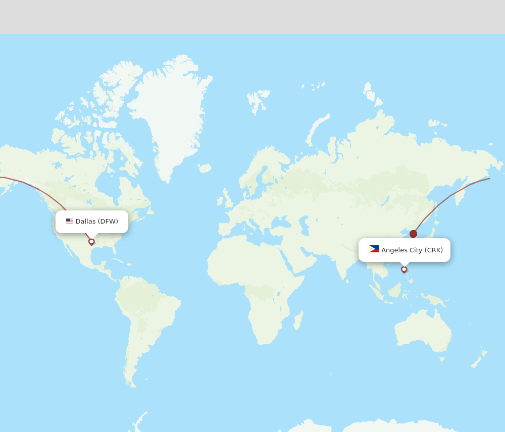 DFW-CRK flight routes