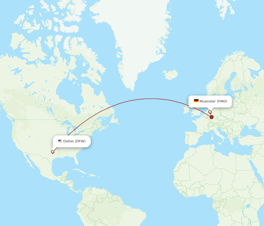 DFW-FMO flight routes