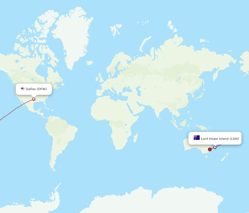 DFW-LDH flight routes