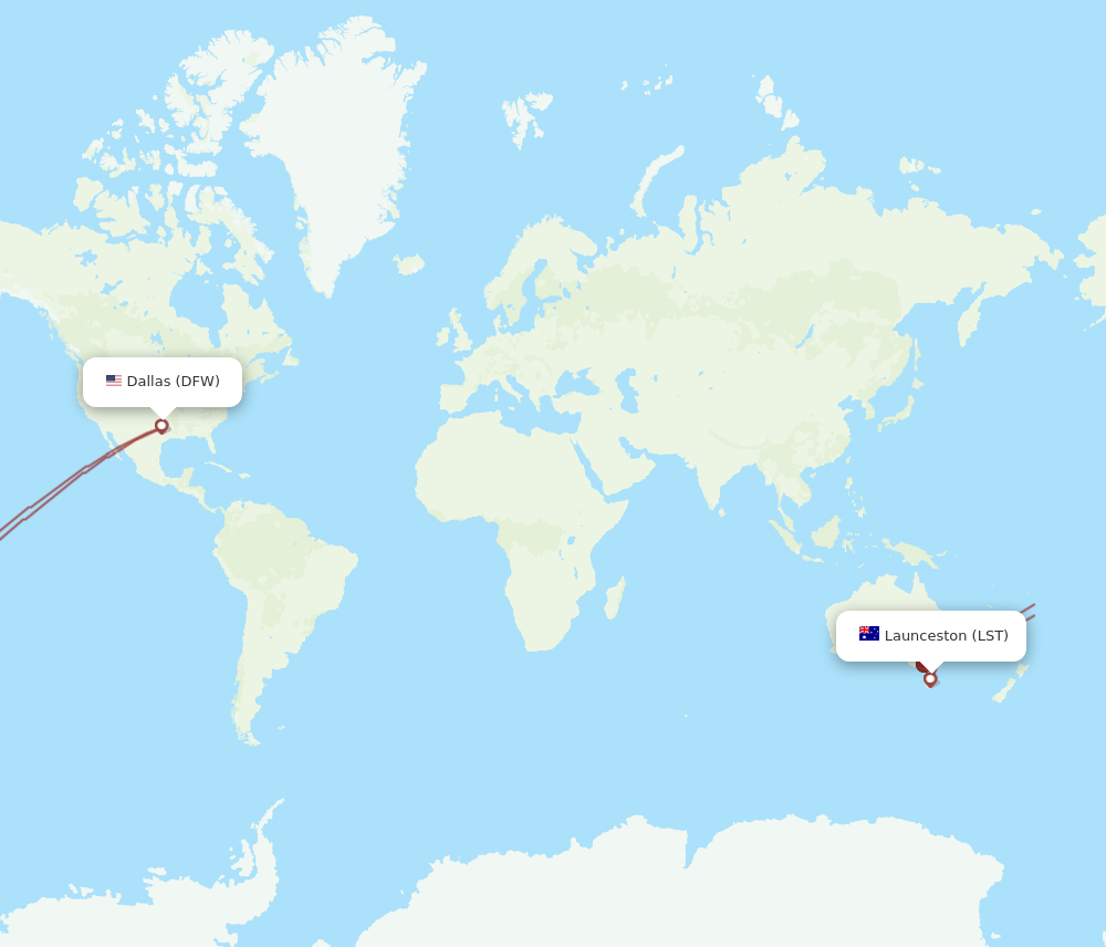 DFW-LST flight routes