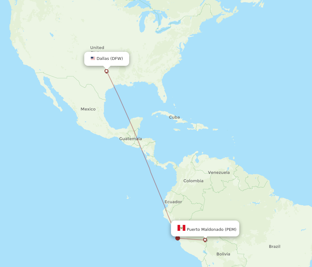 Flights From Puerto Maldonado To Dallas PEM To DFW Flight Routes flights-from-puerto-maldonado-to-dallas-pem-to-dfw-flight-routes