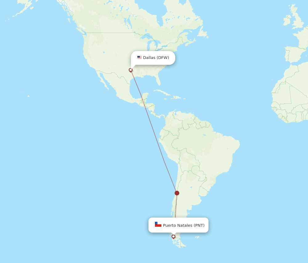 DFW-PNT flight routes
