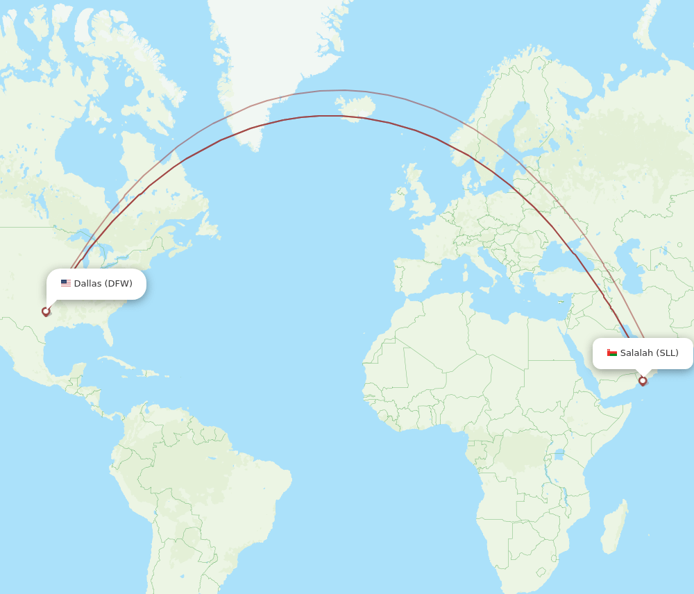 DFW-SLL flight routes