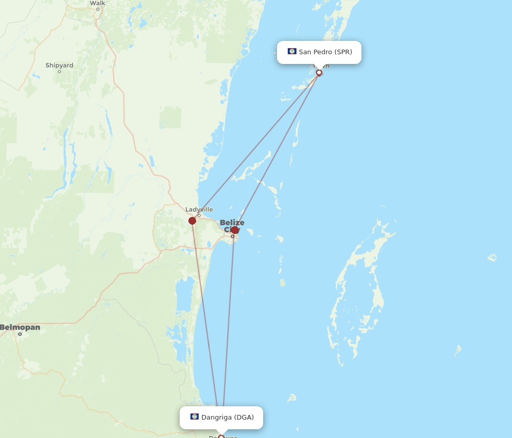 DGA-SPR flight routes