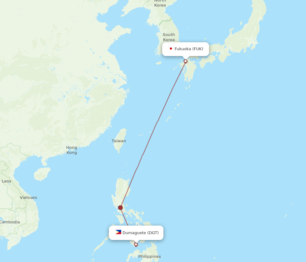 DGT to FUK flights and routes map