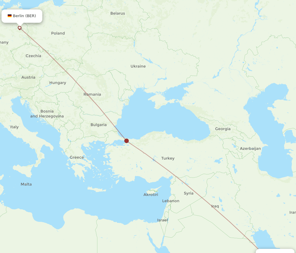 DIA-BER flight routes
