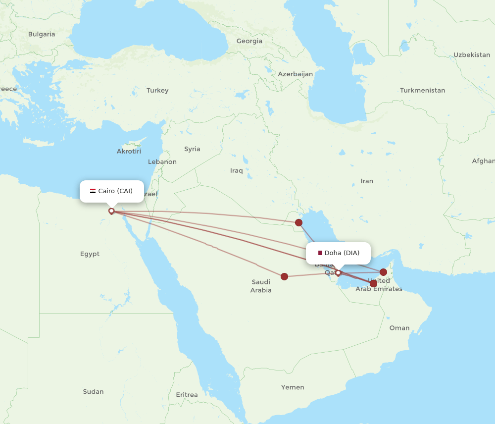 DIA-CAI flight routes