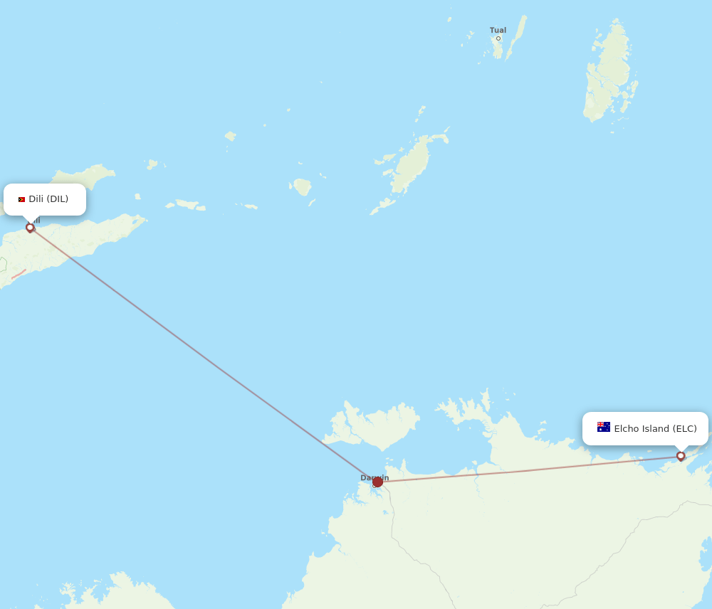 DIL-ELC flight routes