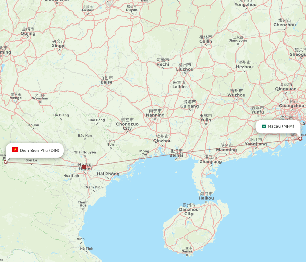 DIN-MFM flight routes