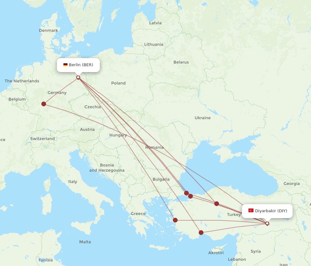 DIY-BER flight routes