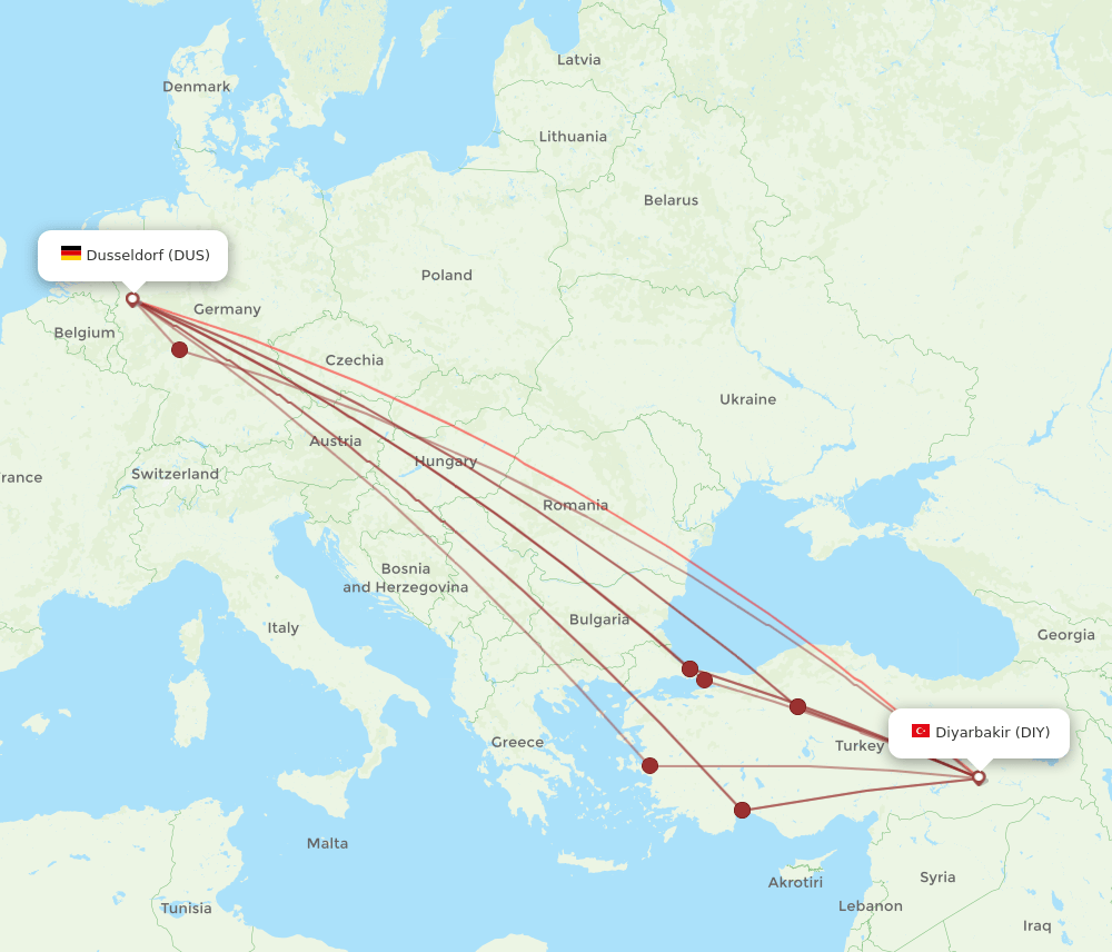 DIY-DUS flight routes