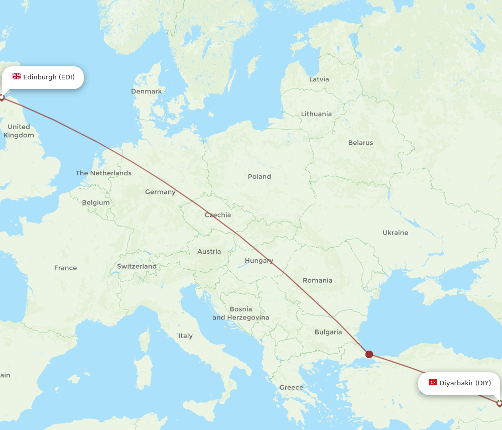 DIY-EDI flight routes