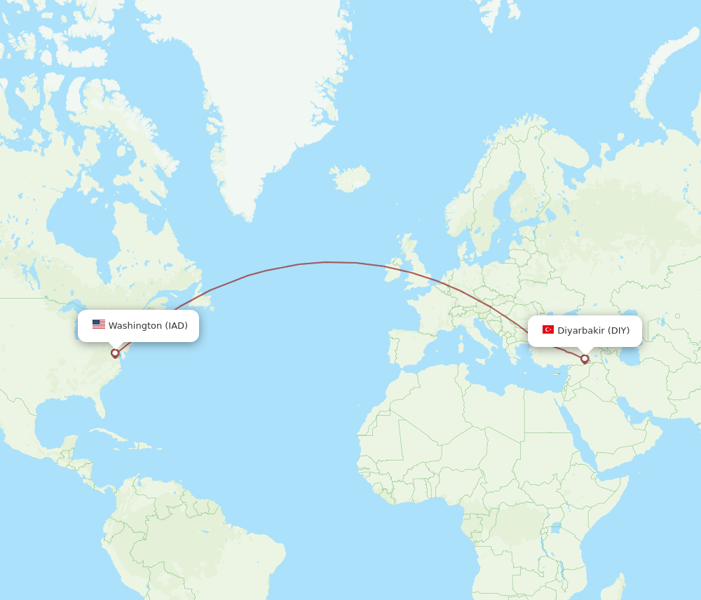DIY-IAD flight routes