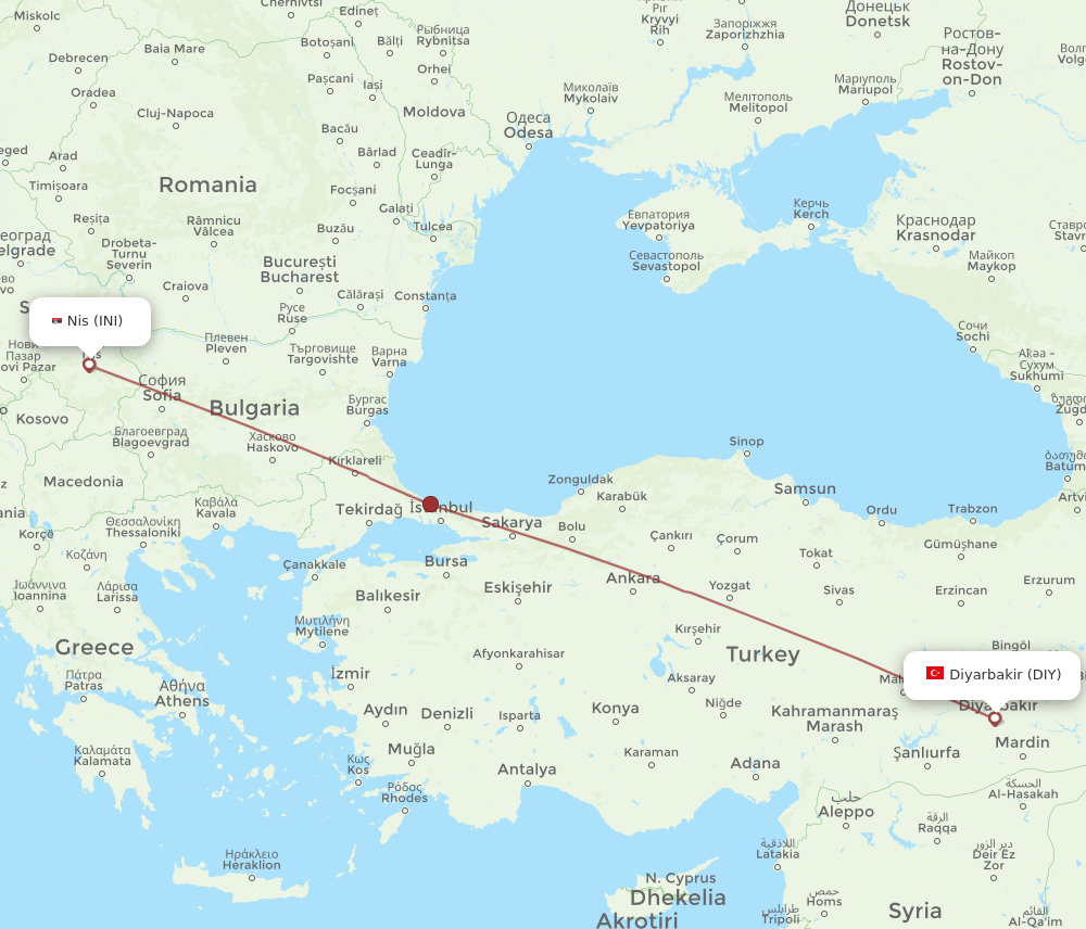 DIY-INI flight routes