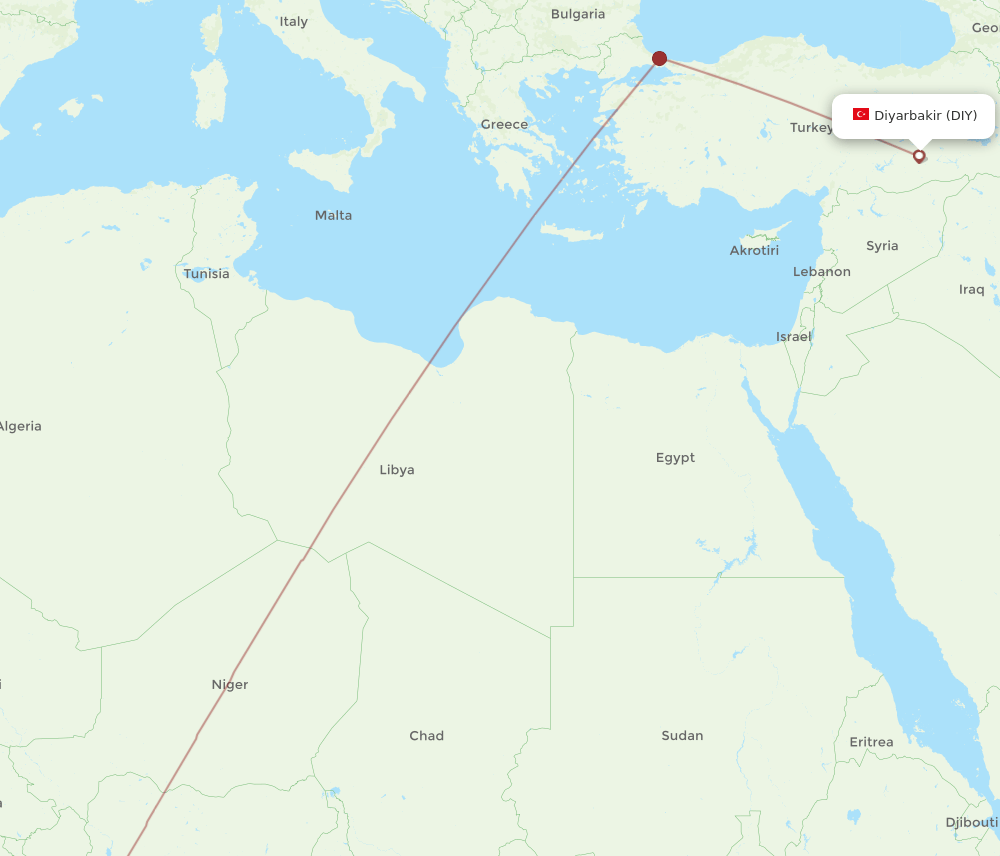DIY-LOS flight routes