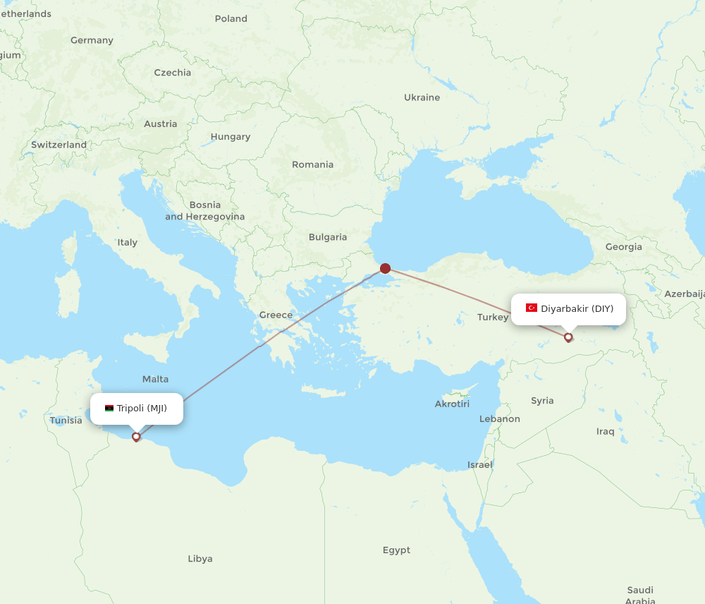 DIY-MJI flight routes