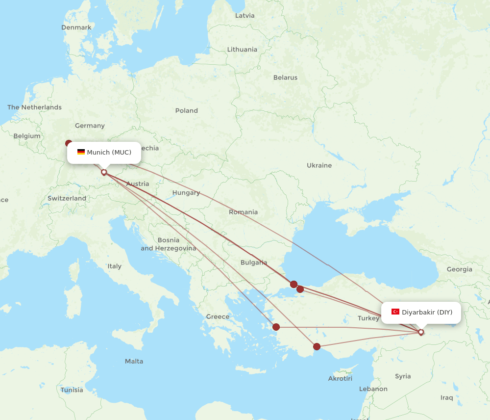 DIY-MUC flight routes