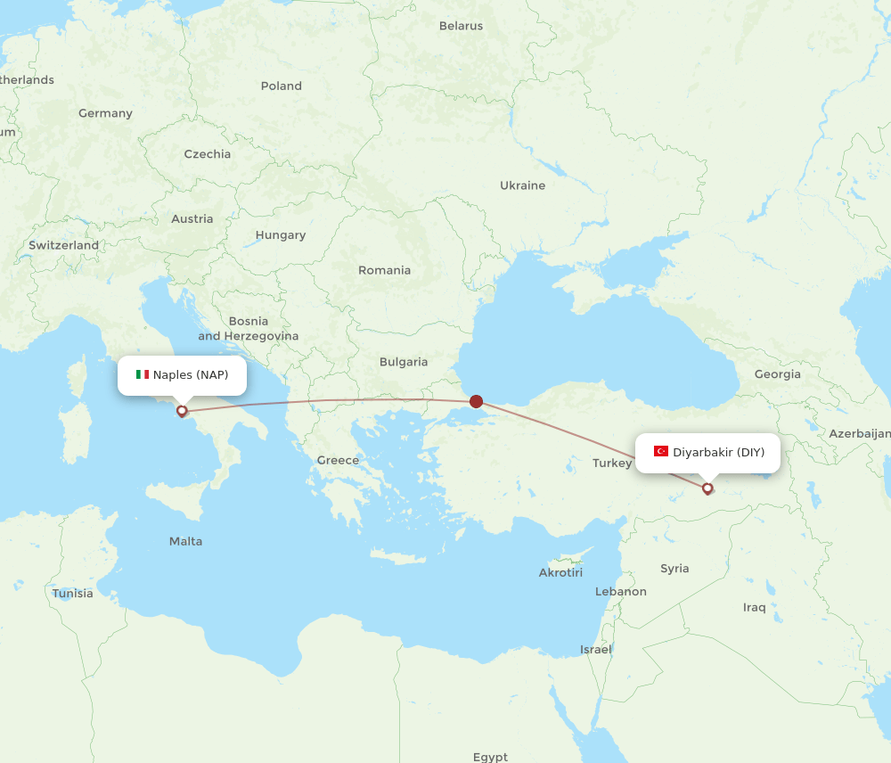 DIY-NAP flight routes