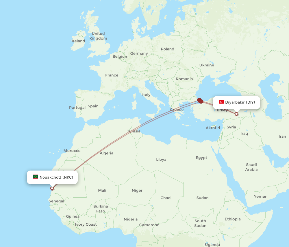 DIY-NKC flight routes